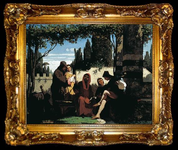 framed  Vincenzo Cabianca novellieri fiorentini del XIV secolo, ta009-2
